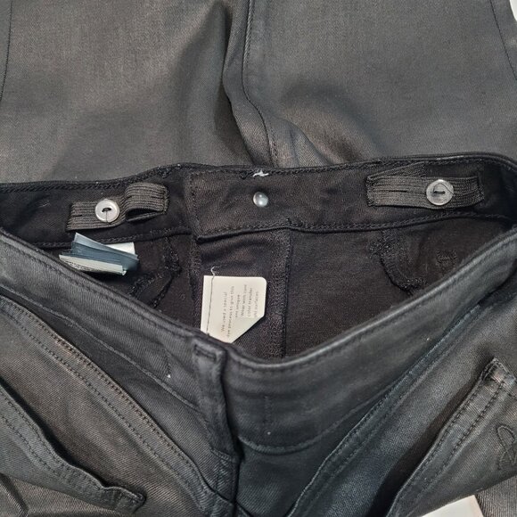 DL1961 Black Coated Chloe Skinny High Rise DL Ultimate Skinny Pants 14 (24x28) - Picture 9 of 15